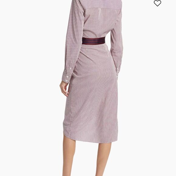 Veronica Beard Jacinda Striped Stretch Cotton Shirtdress size 0 NWT $497 - Picture 9 of 13